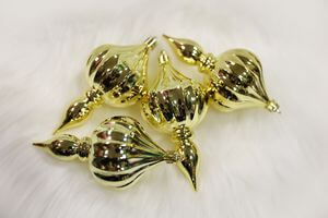 Zlaté závěsné vánoční ozdoby 4ks 11cm