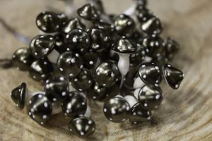 Zöld dekor gombák 48db 3cm