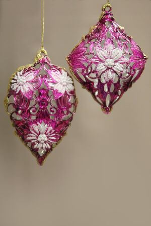 Růžově zlaté závěsné ozdoby se vzorem 2-set