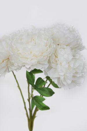 Fehér mű bazsarózsa csokor 53cm