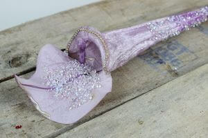 Fialový umelý kvet saracénie 68cm