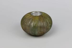 Karcolt kerámia gyertyatartó - mécsestartó 15cm