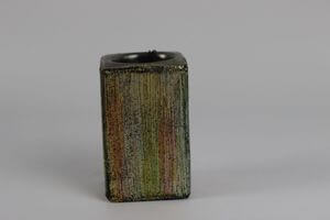 Karcolt kerámia gyertyatartó - mécsestartó 10cm