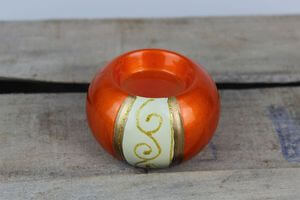 Narancssárga kerek mécsestartó