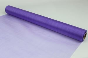 Fialová hladká organza