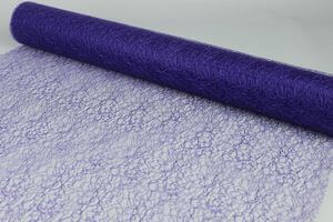 Fialová tmavá organza s pavučinovou štruktúrou