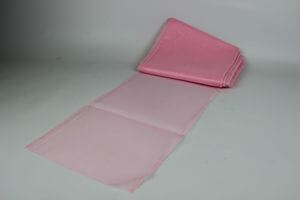 Rózsaszín átlátszó organza 22cm 6db 