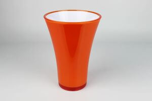 Narancssárga műanyag virágcserép orchideára 20cm 