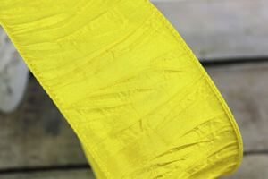 Sárga gyűrt szalag 6cm