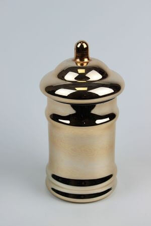 Arany színű üvegedény 20cm