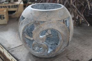 Antik arany mintás lámpás 21cm