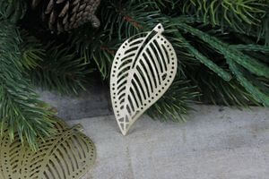 Antik arany lyukacsos dekor levél 10db 