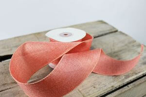 Korálová jutová stuha 6cm x 10m