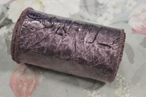 Fáradt lila gyűrt bársonyszalag 12cm széles