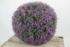 Lila-zöld mű buxusgömb 38cm