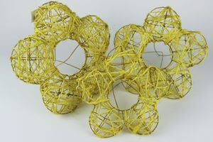 Žlté držiaky na kytice 3 ks