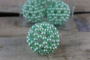 Türkiz gyöngy dekorgömbök 4db