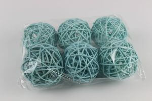 Kék fonott dekor golyók 7cm