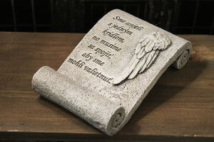 Sivá tabuľka zvitok s nápisom 12cm